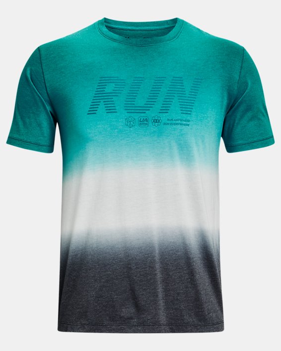 T-shirt à manches courtes UA Run Anywhere pour homme, Blue, pdpMainDesktop image number 6